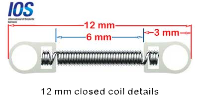 کلوز کویل نیکل-تیتانیوم اسپرینگ ارتودنسی (12mm, Medium) IOS